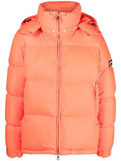 logo-patch padded jacket by WHITE:SPACE
