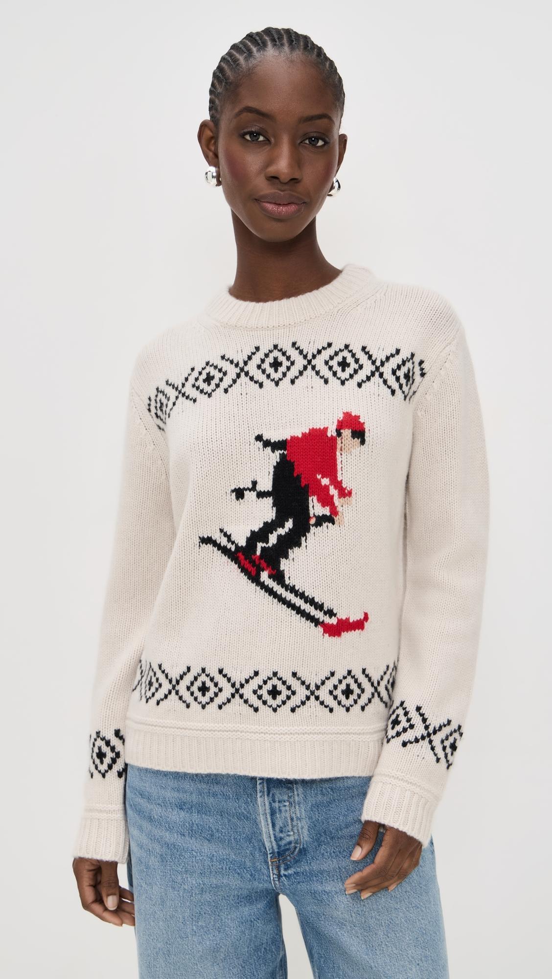Cashmere Blend Ski Crewneck by WHITE & WARREN