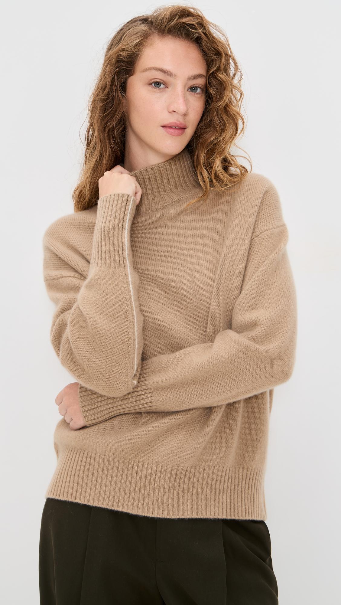 Cashmere Oversized Standneck Sweater by WHITE & WARREN