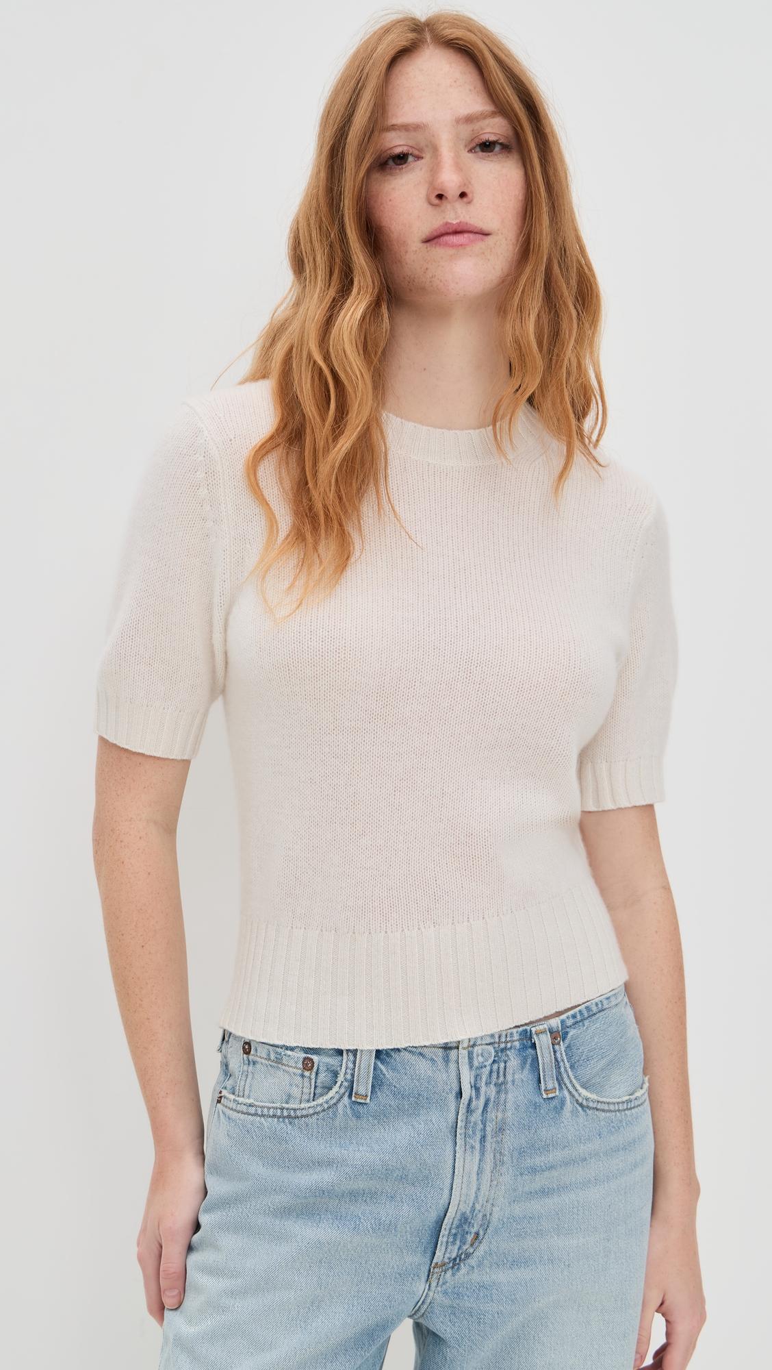 Cashmere T-Shirt Sweater by WHITE & WARREN