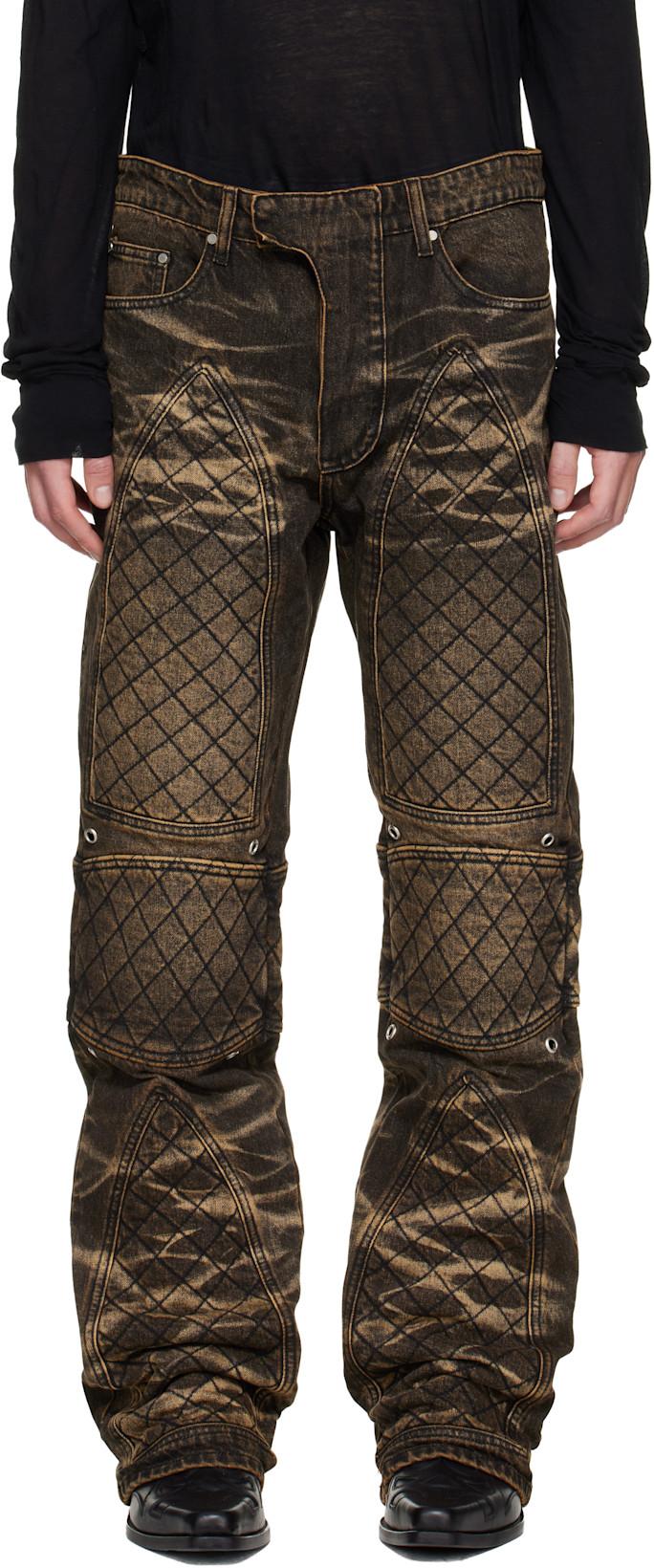 Black & Tan Moto Jeans by WHO DECIDES WAR