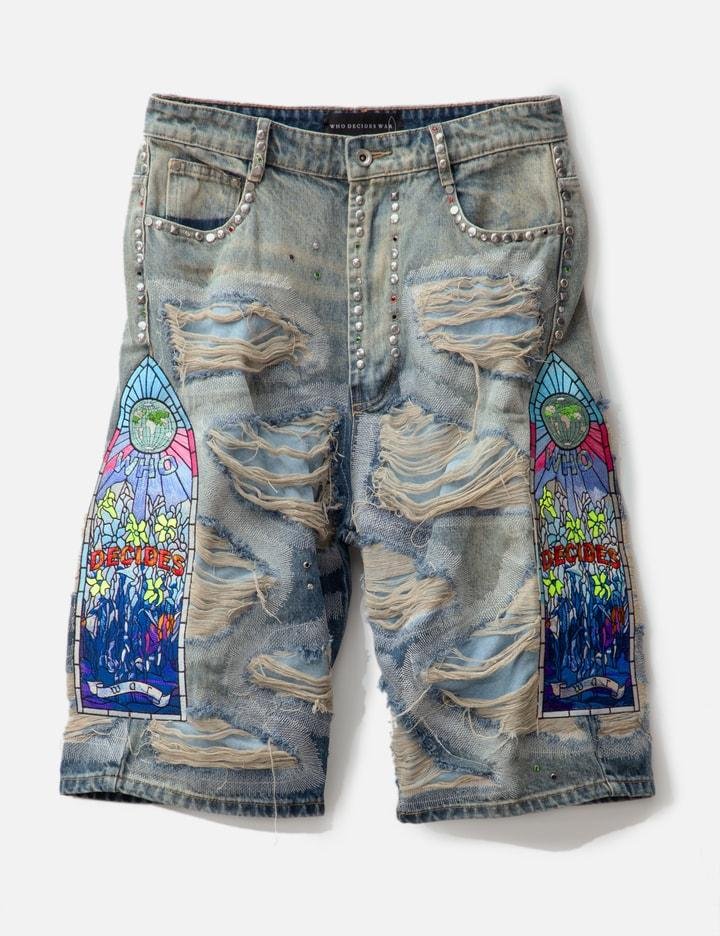 Chrome Stud Embroidered Short by WHO DECIDES WAR