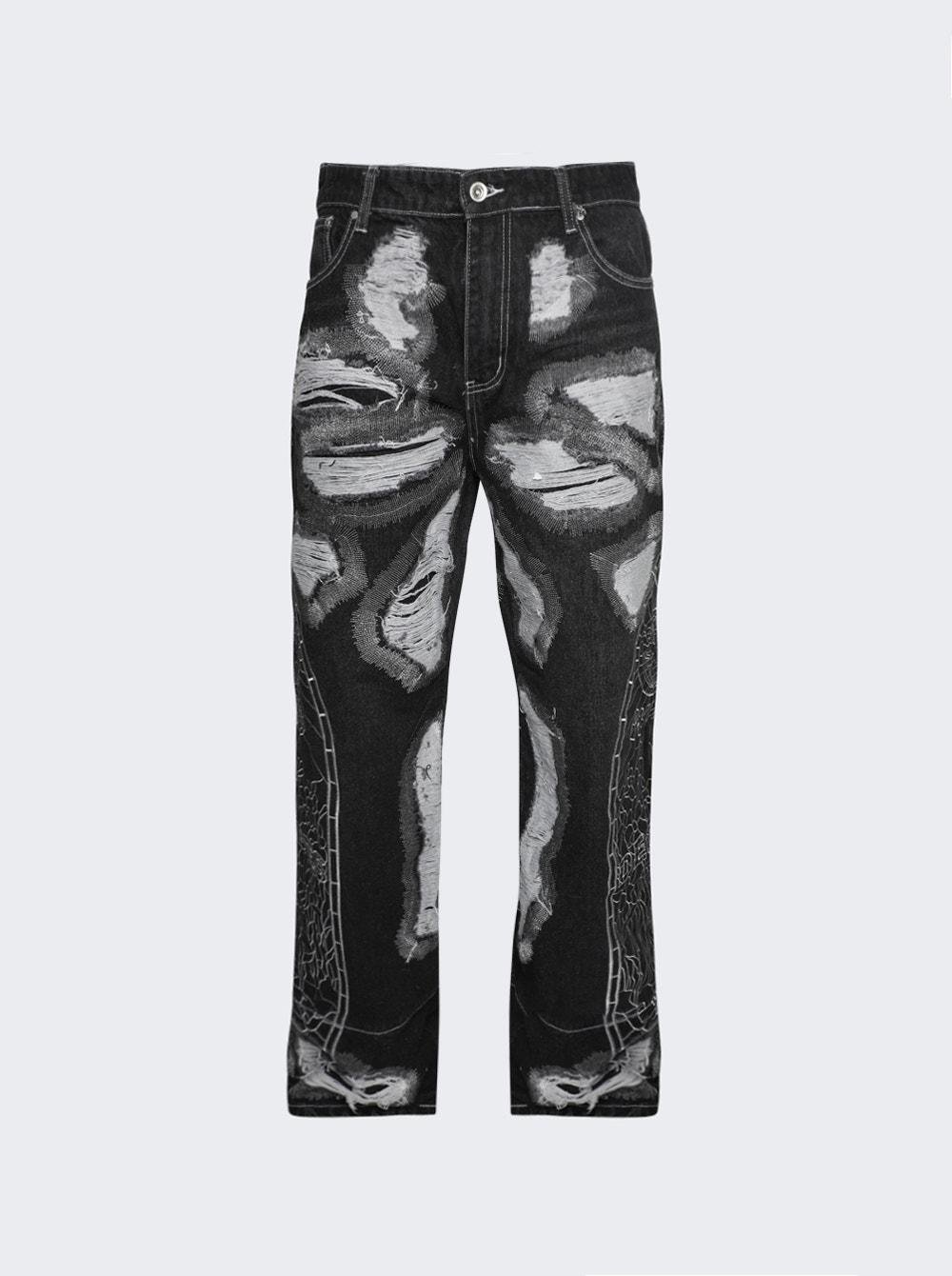 Darning Side Embroidery Pant Coal  | The Webster by WHO DECIDES WAR