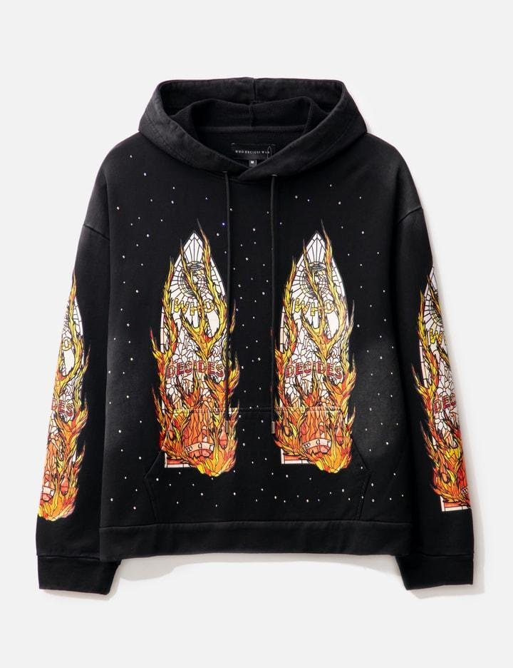 Flame Glass Hooded Sweatshirt by WHO DECIDES WAR