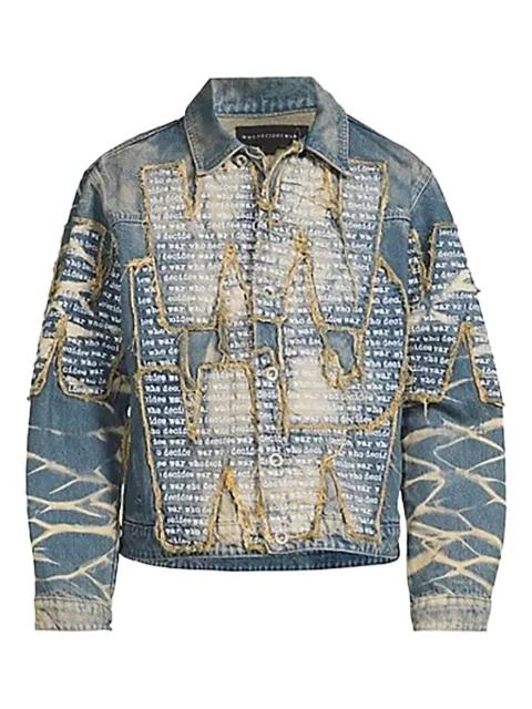 Overlay denim jacket by WHO DECIDES WAR