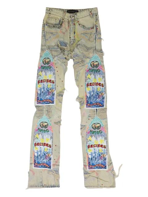 distressed-effect jeans by WHO DECIDES WAR