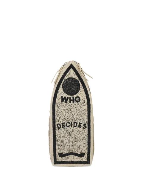 embroidered-logo backpack by WHO DECIDES WAR
