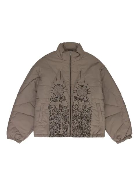 embroidered padded jacket by WHO DECIDES WAR