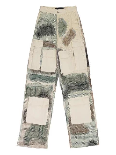 embroidery jeans by WHO DECIDES WAR