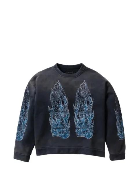 flame-glass-print sweatshirt by WHO DECIDES WAR
