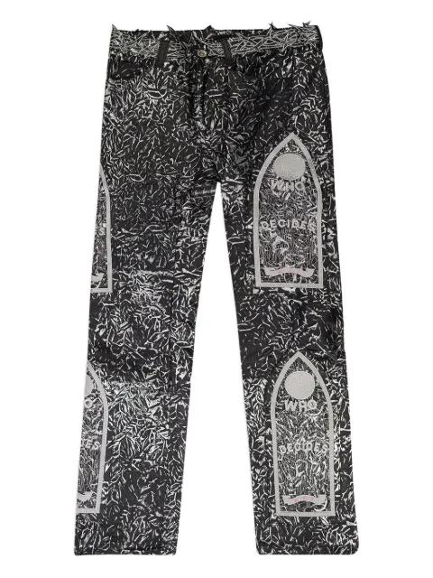 foil leather trousers by WHO DECIDES WAR