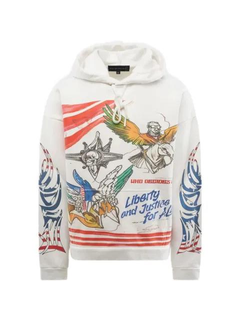 graphic-print hoodie by WHO DECIDES WAR