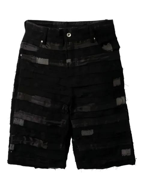 lace-insert frayed shorts by WHO DECIDES WAR
