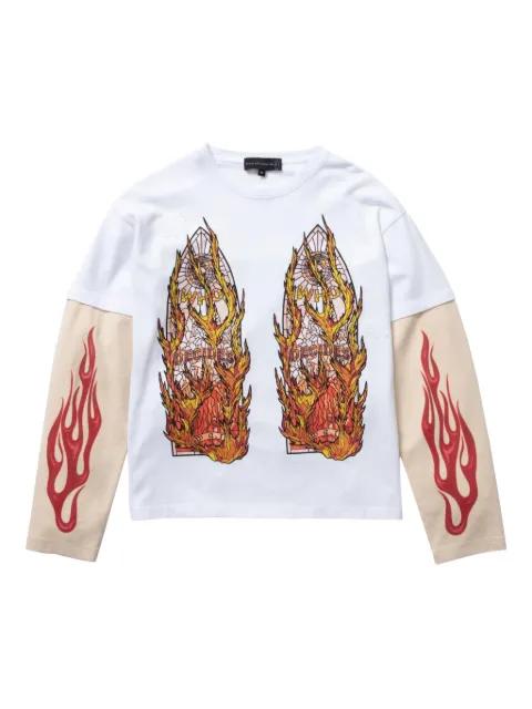long-sleeve graphic T-shirt by WHO DECIDES WAR