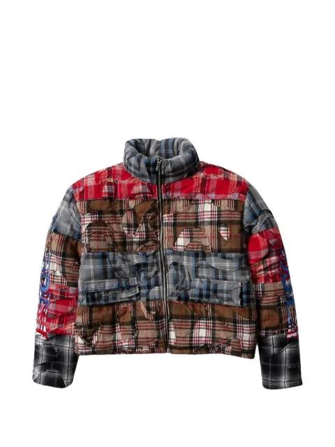 patchwork-design jacket by WHO DECIDES WAR