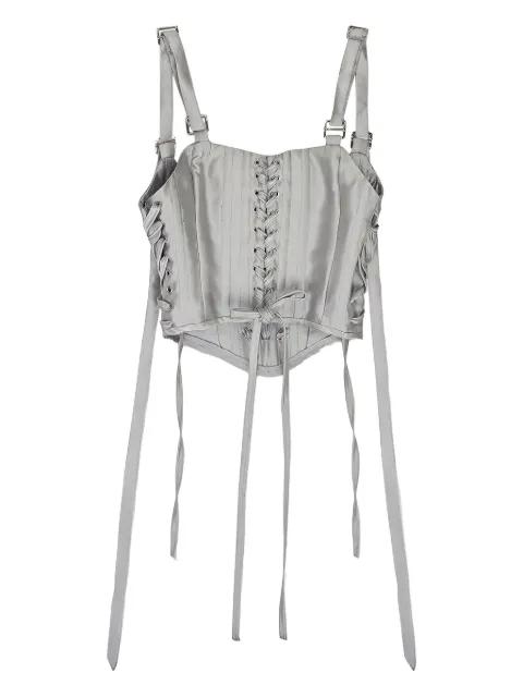tie-detail corset by WHO DECIDES WAR