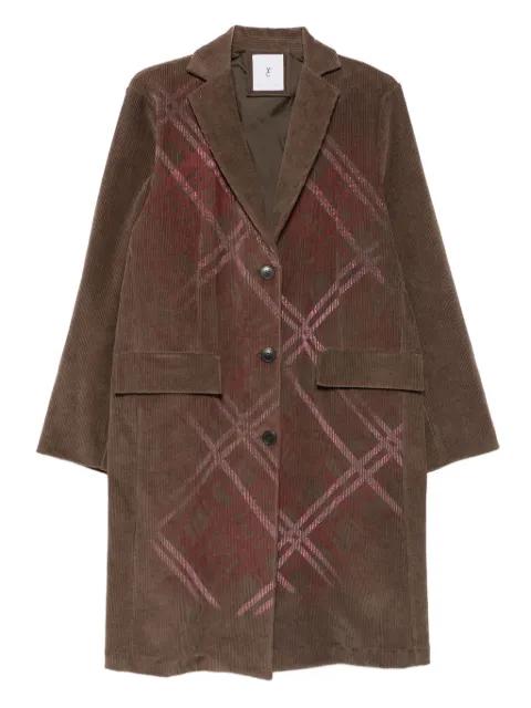 checked corduroy coat by WHY CI
