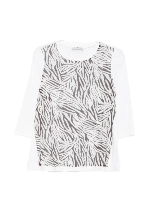 zebra-print T-shirt by WHY CI