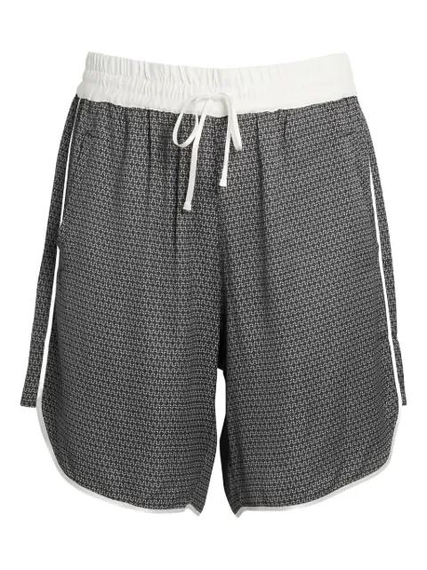 patterned drawstring shorts by WHYAT
