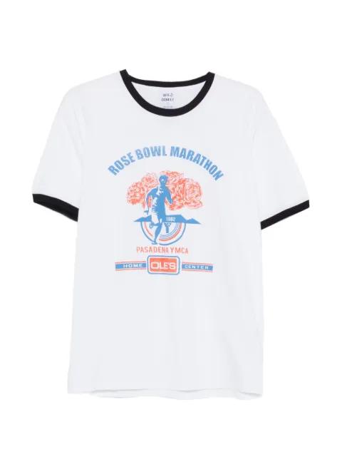 print crew-neck T-shirt by WILD DONKEY
