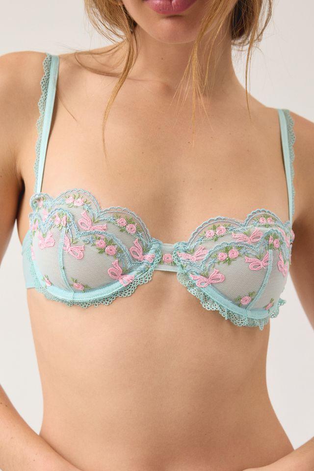 Wild Lovers Mila Embroidered Sheer Mesh Underwire Bra by WILD LOVERS