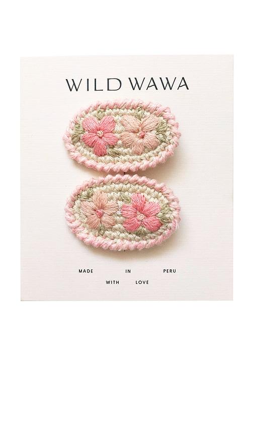 Wild Wawa Crochet Clip Set in Pink by WILD WAWA