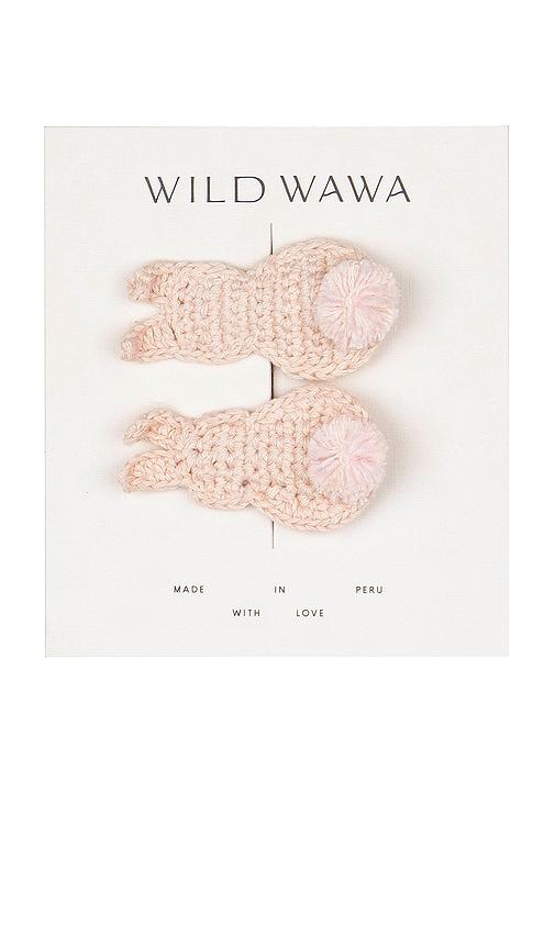 Wild Wawa Kids Crochet Clip Set in Pink by WILD WAWA