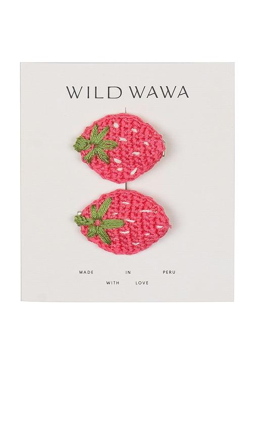Wild Wawa Kids Crochet Clip Set in Pink by WILD WAWA
