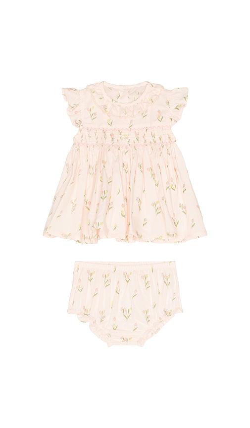 Wild Wawa Smock Flutter Set in Pink by WILD WAWA
