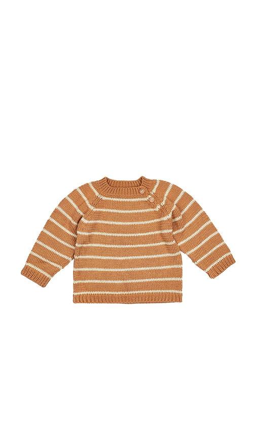 Wild Wawa Stripe Crew Neck Sweater in Orange by WILD WAWA Wild Wawa Stripe Crew Neck Sweater in Orange by WILD WAWA