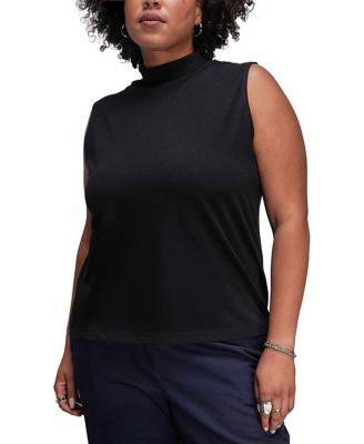 Plus The Everyday Mock Neck Tank Top by WILDFANG