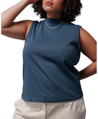 Plus The Everyday Mock Neck Tank Top by WILDFANG