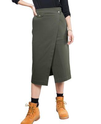 The Essential Cotton Twill Utility Wrap Skirt by WILDFANG