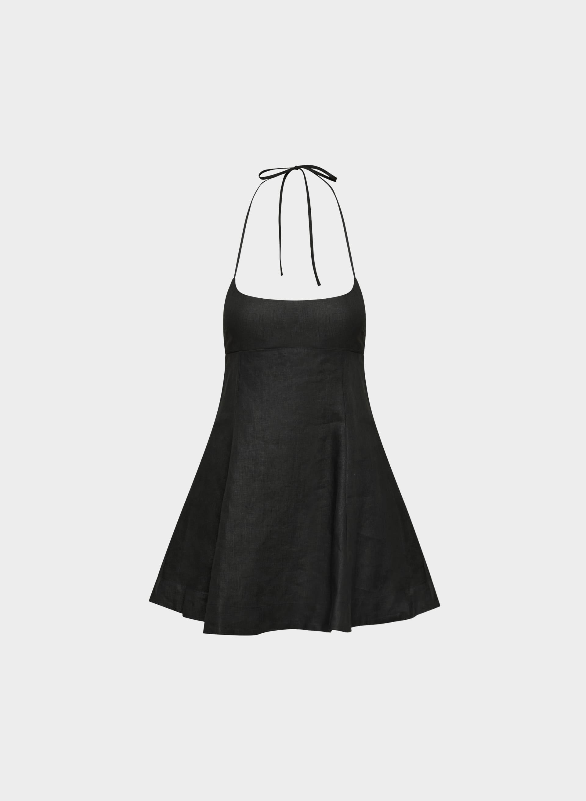 ABUNDANCE LINEN HALTER DRESS by WILFRED