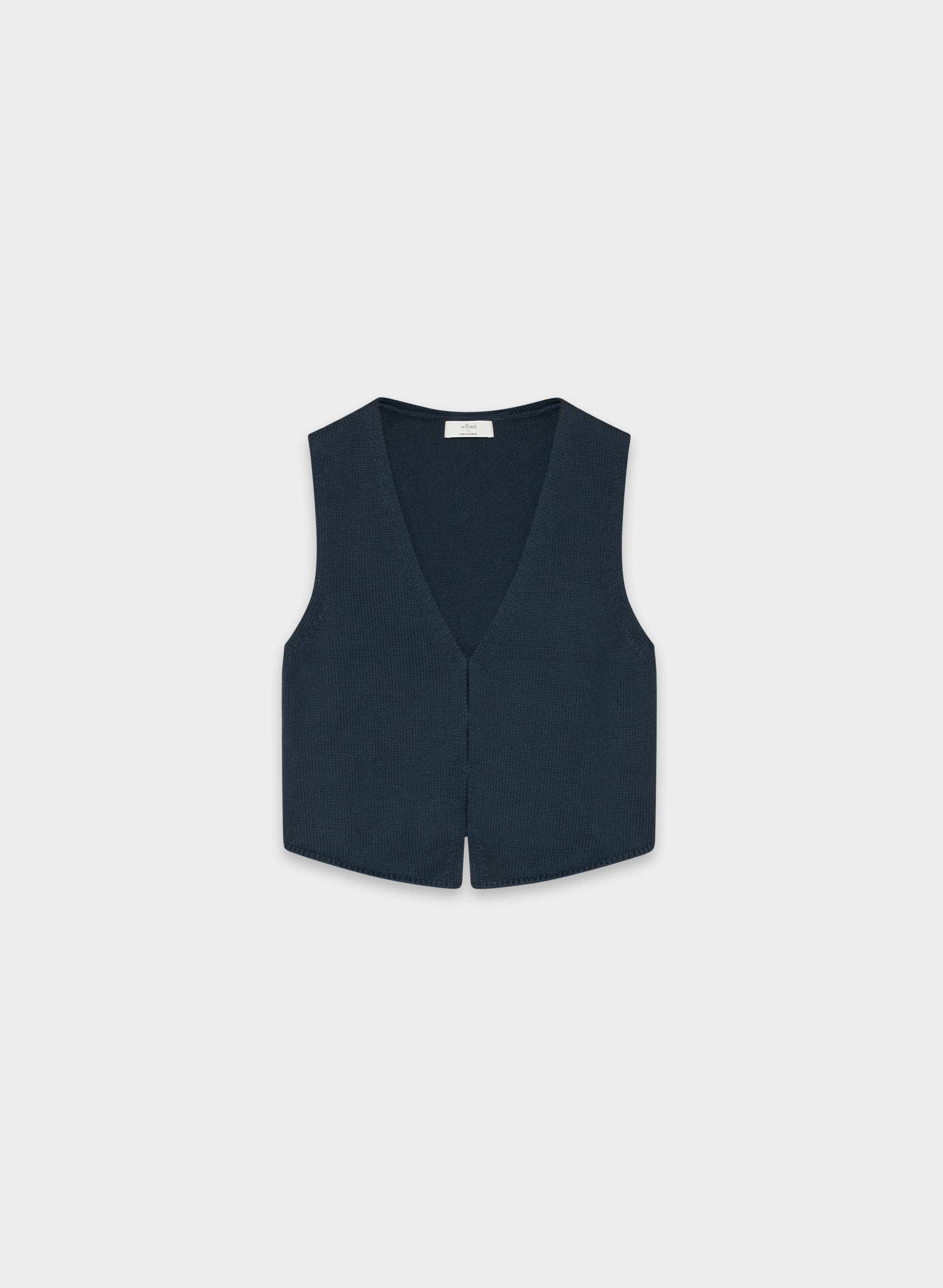 COTTON CHARM™ BASQUE SWEATER VEST by WILFRED