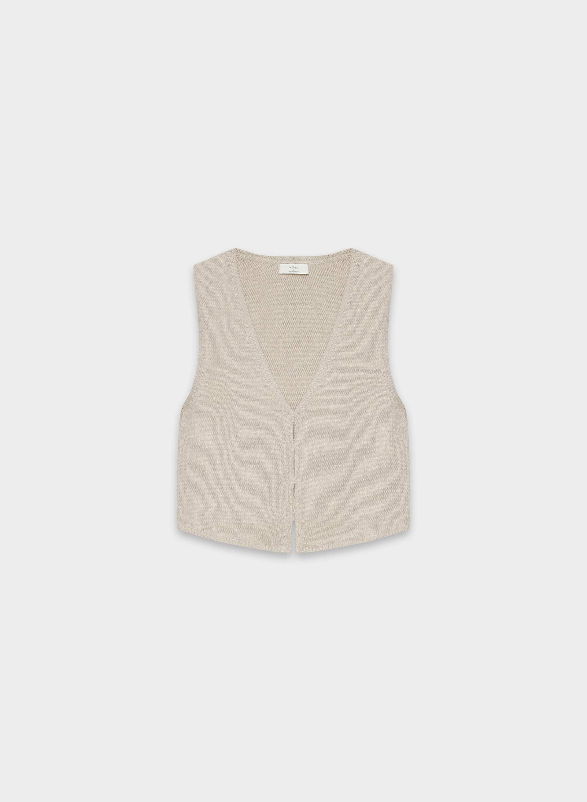COTTON CHARM™ BASQUE SWEATER VEST by WILFRED