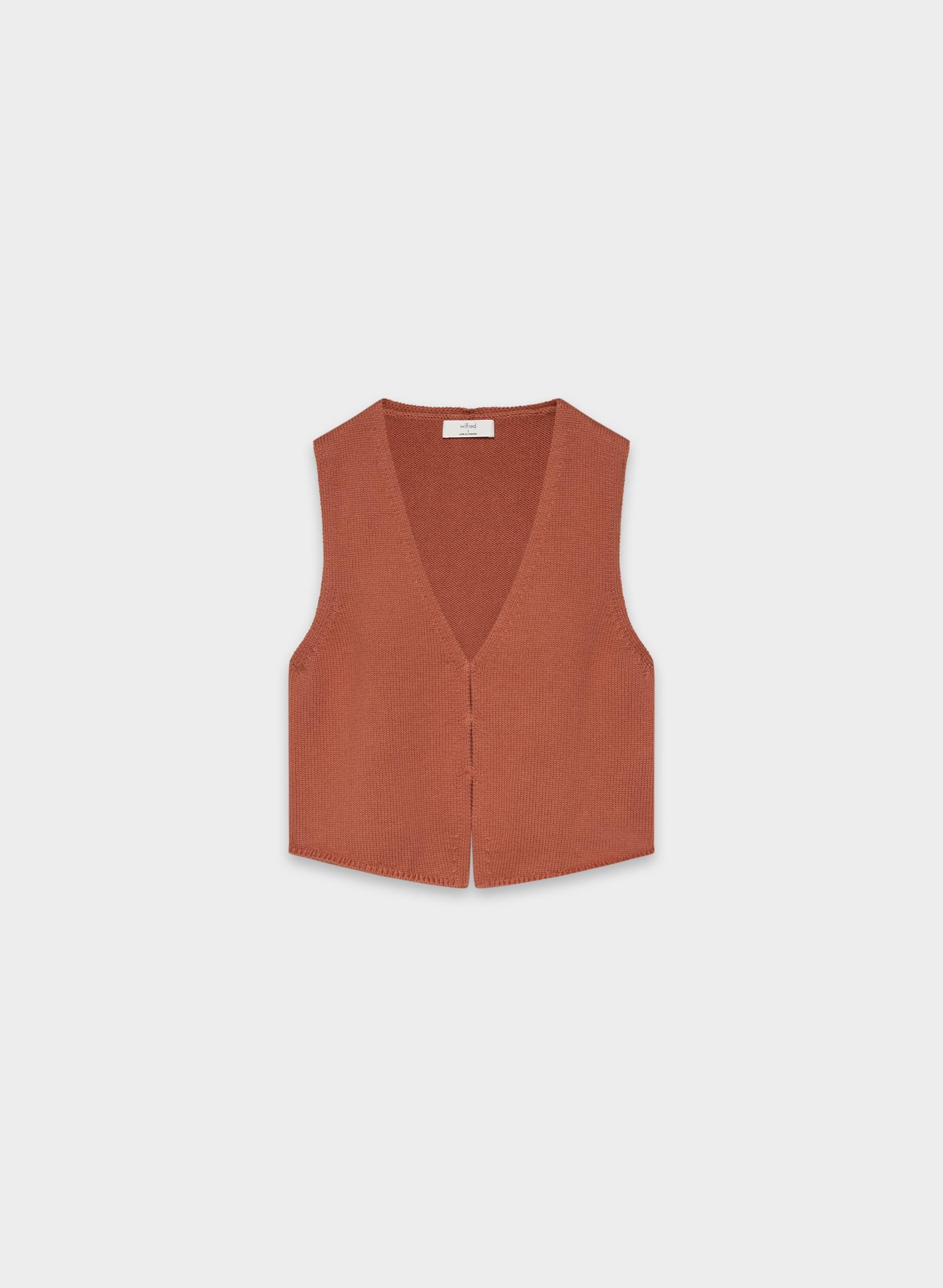 COTTON CHARM™ BASQUE SWEATER VEST by WILFRED