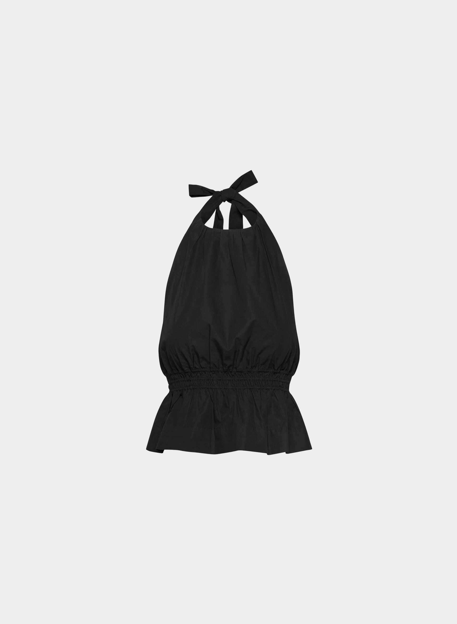 ELINOR POPLIN HALTER TOP by WILFRED