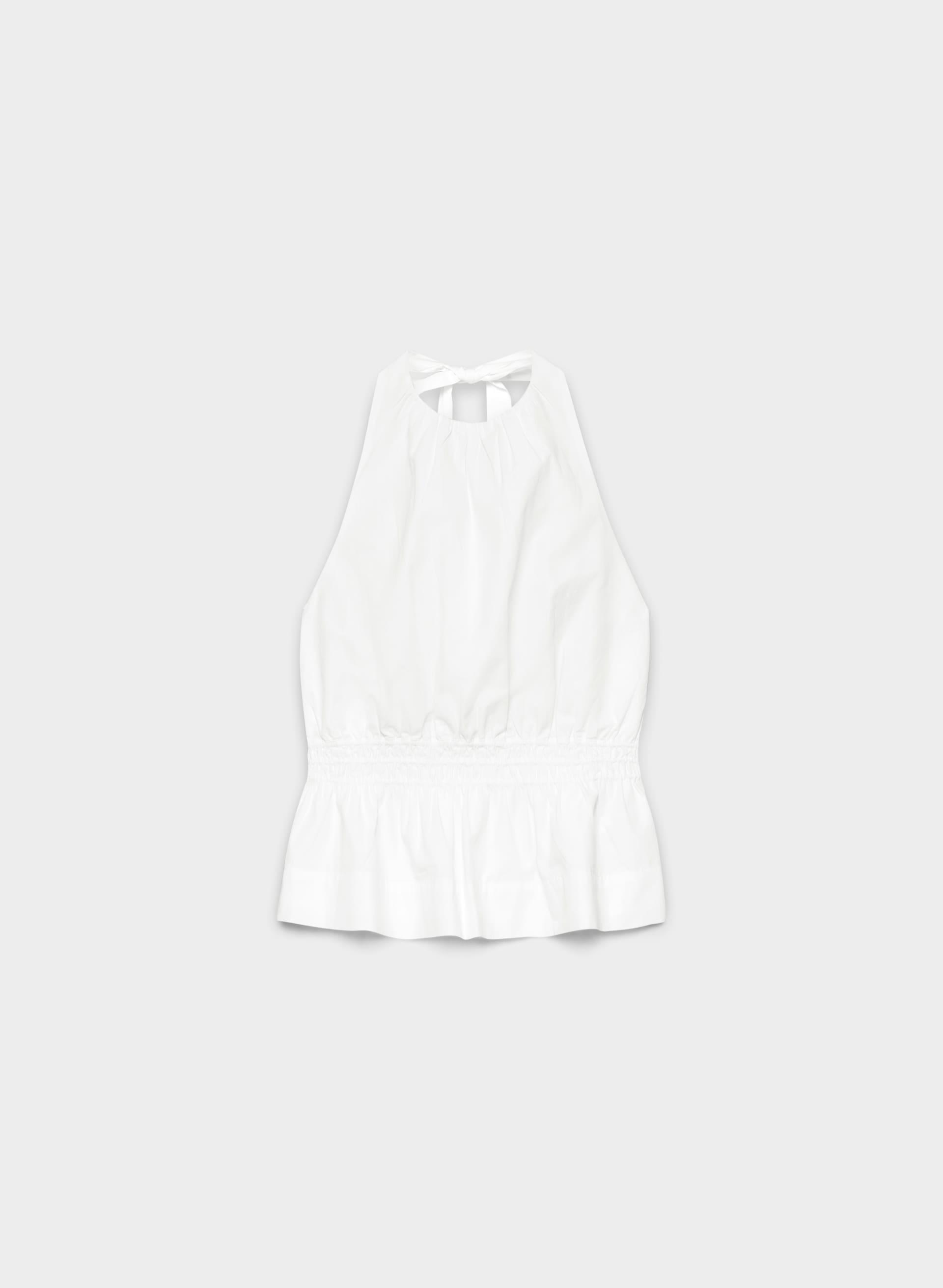ELINOR POPLIN HALTER TOP by WILFRED