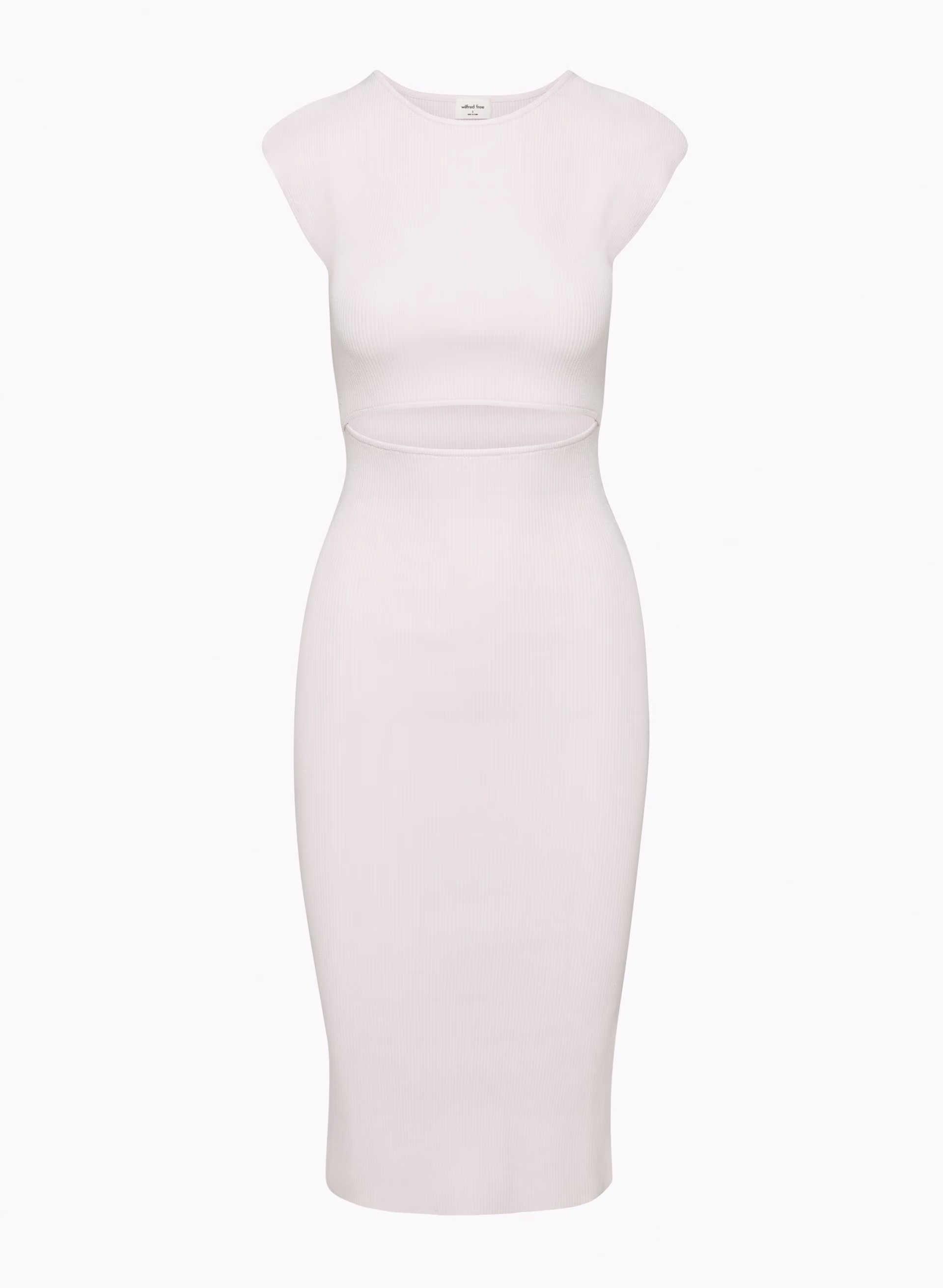 CUT-OUT KNIT MIDI DRESS by WILFRED FREE