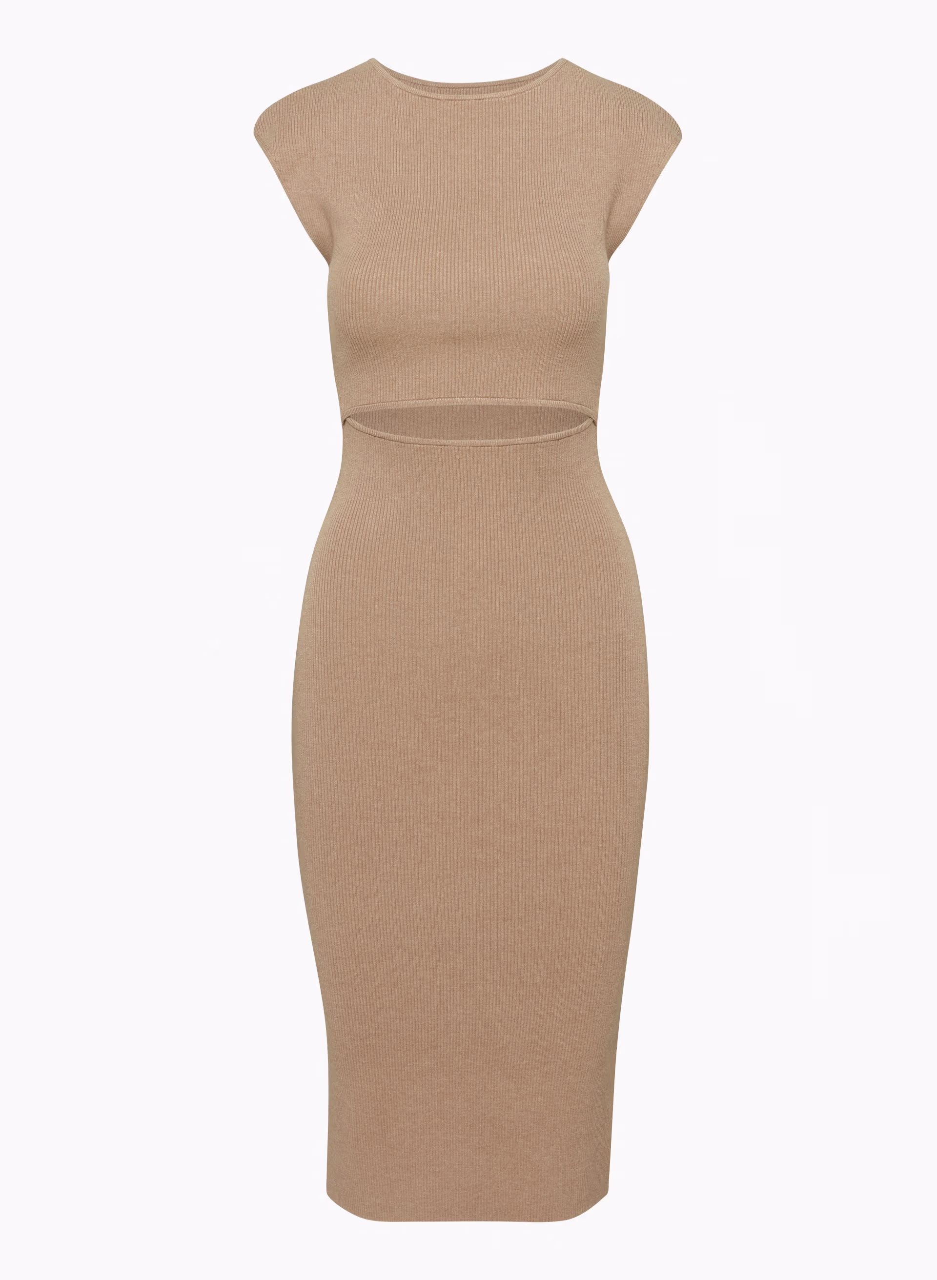CUT-OUT KNIT MIDI DRESS by WILFRED FREE