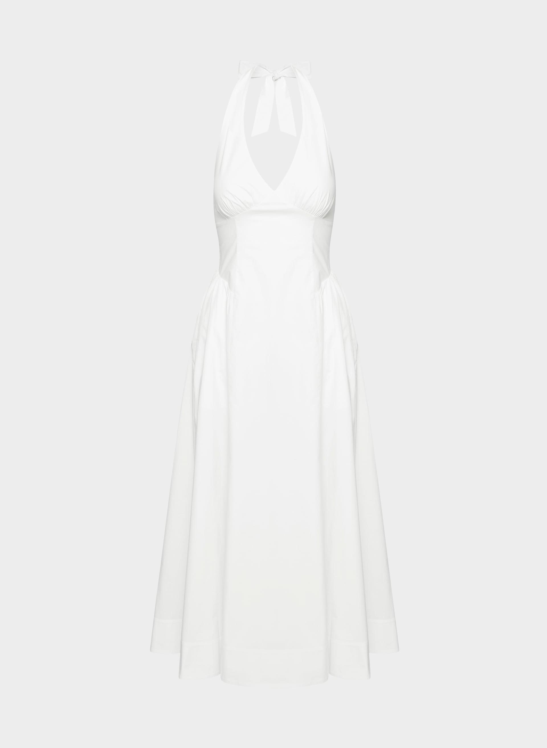 LINDEN POPLIN HALTER DRESS by WILFRED
