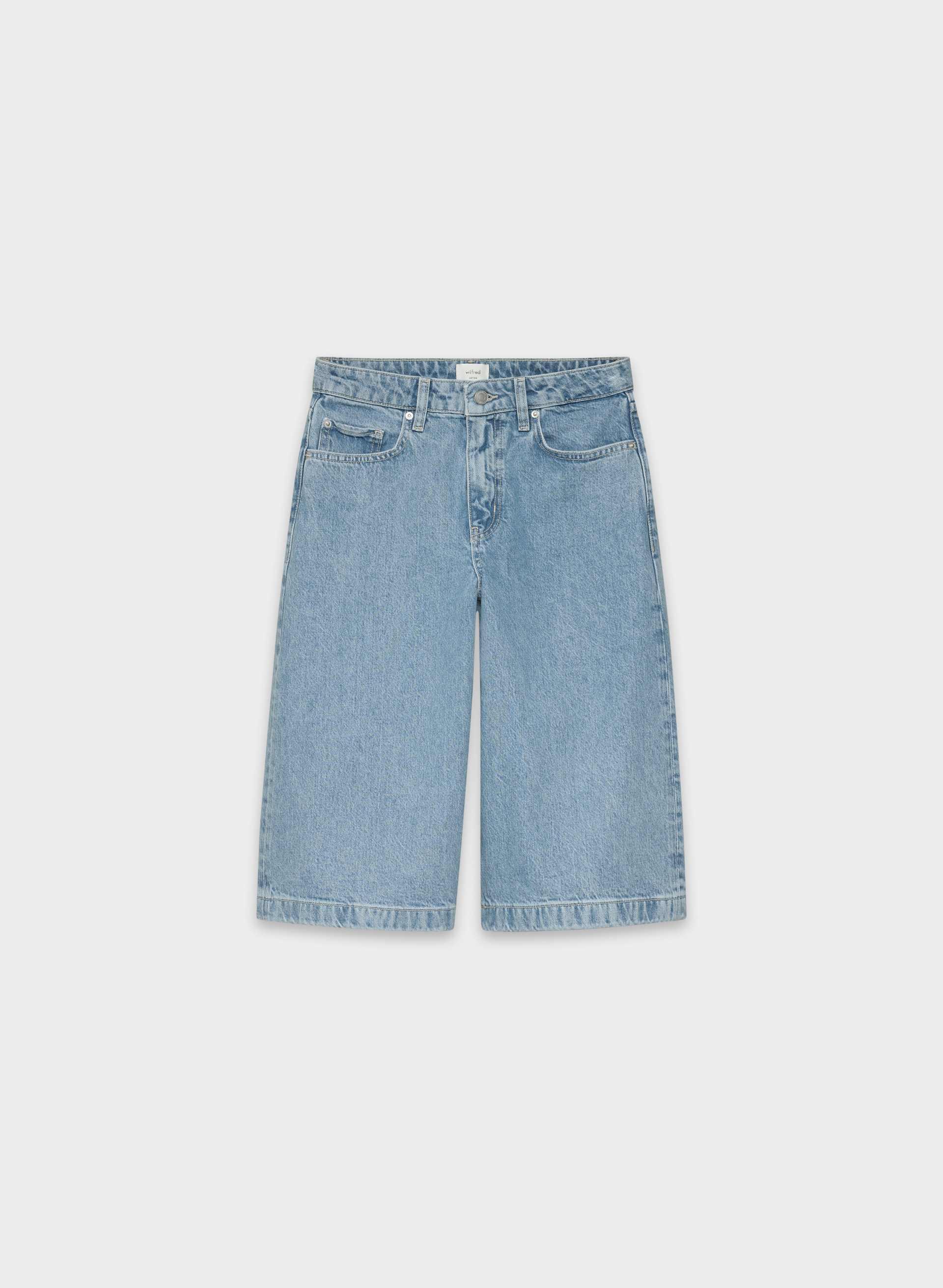 PUBLICITY BELOW-KNEE DENIM SHORT by WILFRED