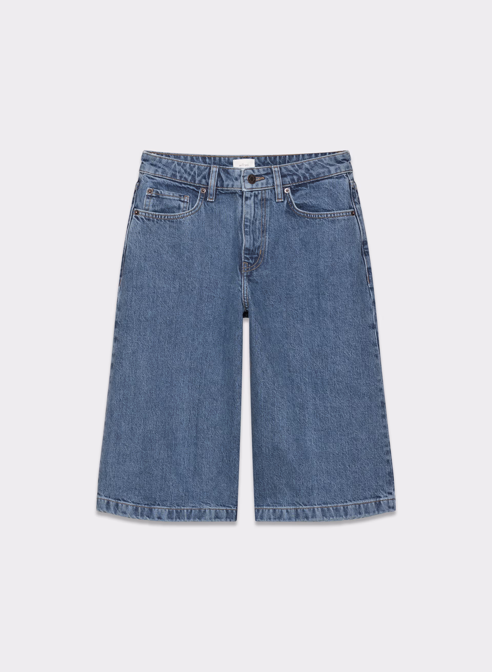 PUBLICITY BELOW-KNEE DENIM SHORT by WILFRED