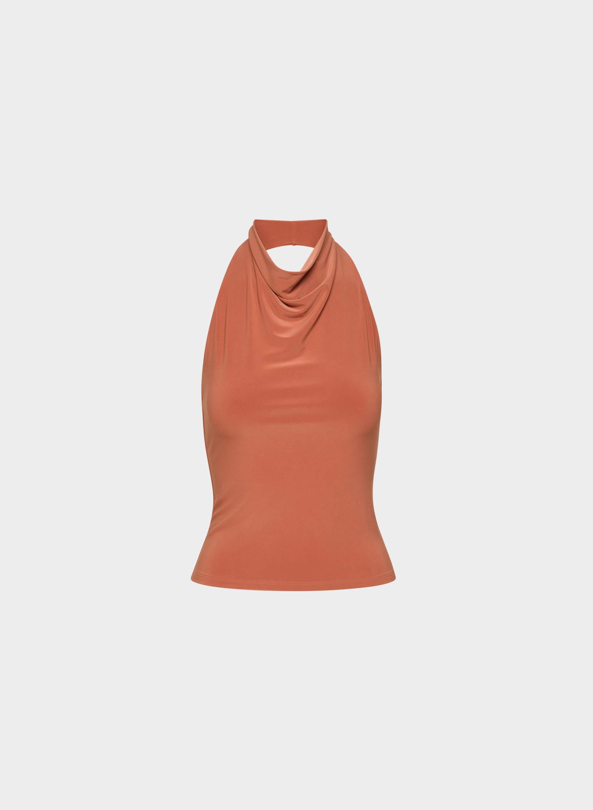 SMOOTH MATTER™ TOWER HALTER TOP by WILFRED