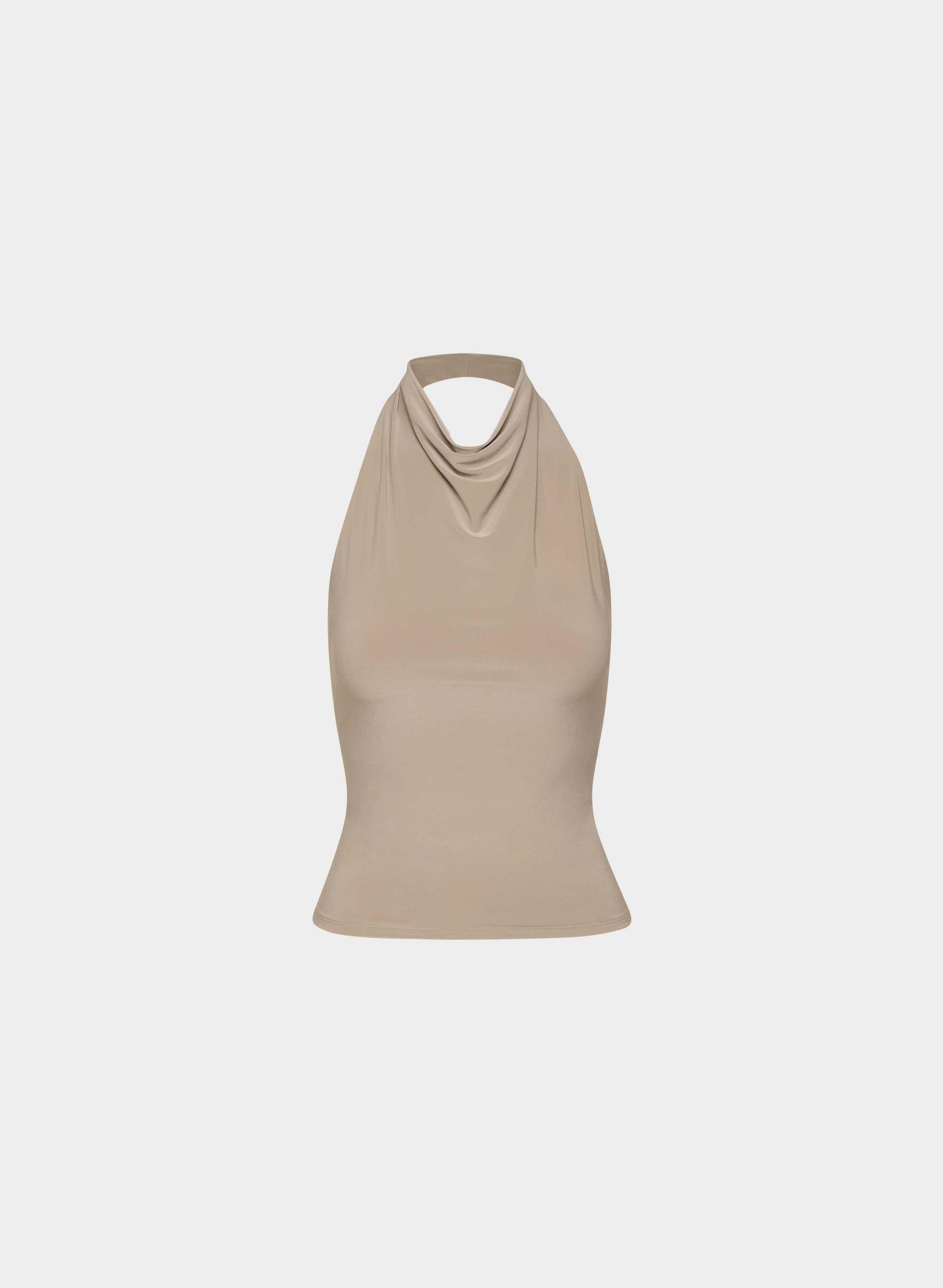 SMOOTH MATTER™ TOWER HALTER TOP by WILFRED