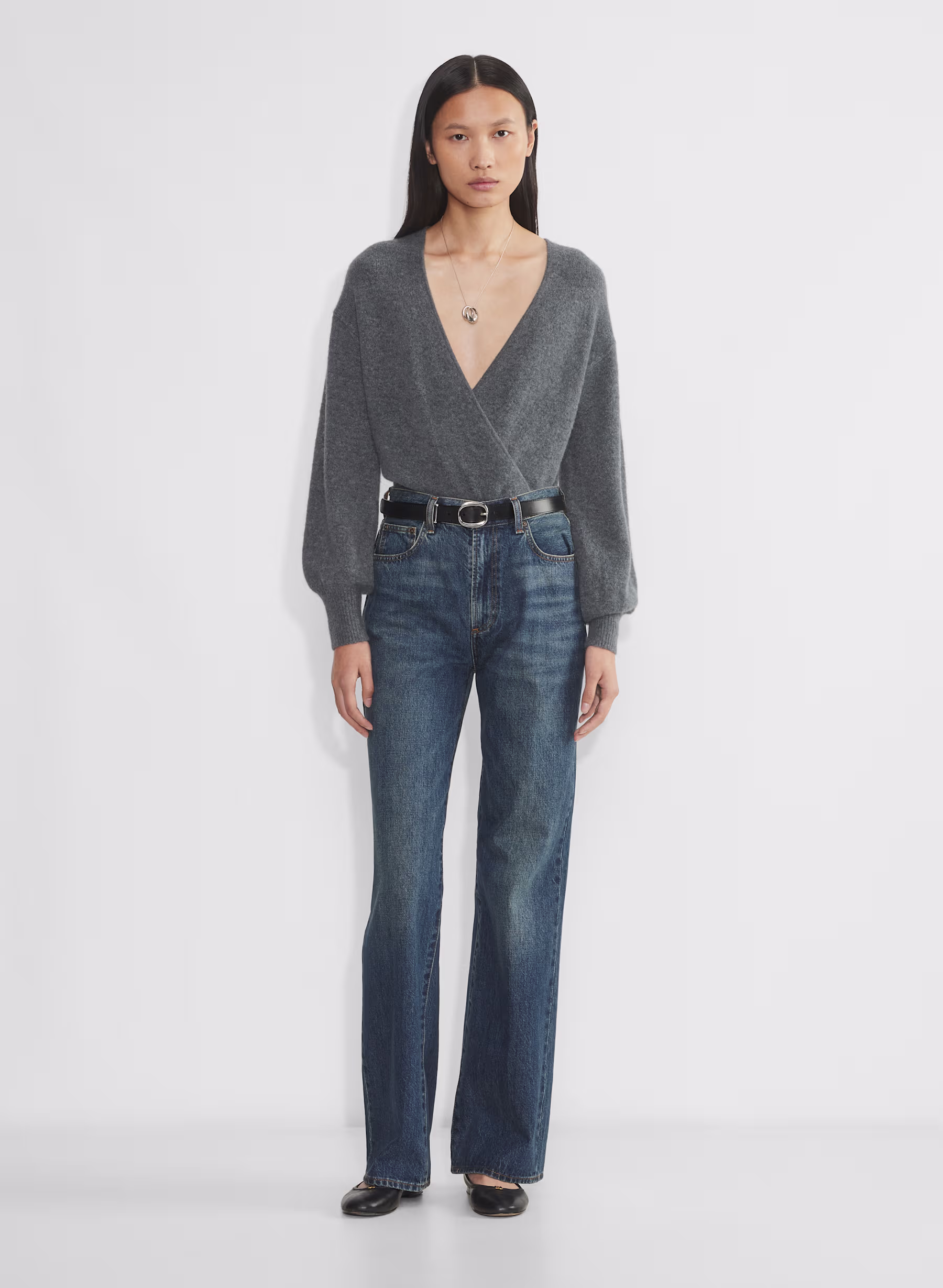 SOFTSPOKE™ DEAR WRAP SWEATER by WILFRED