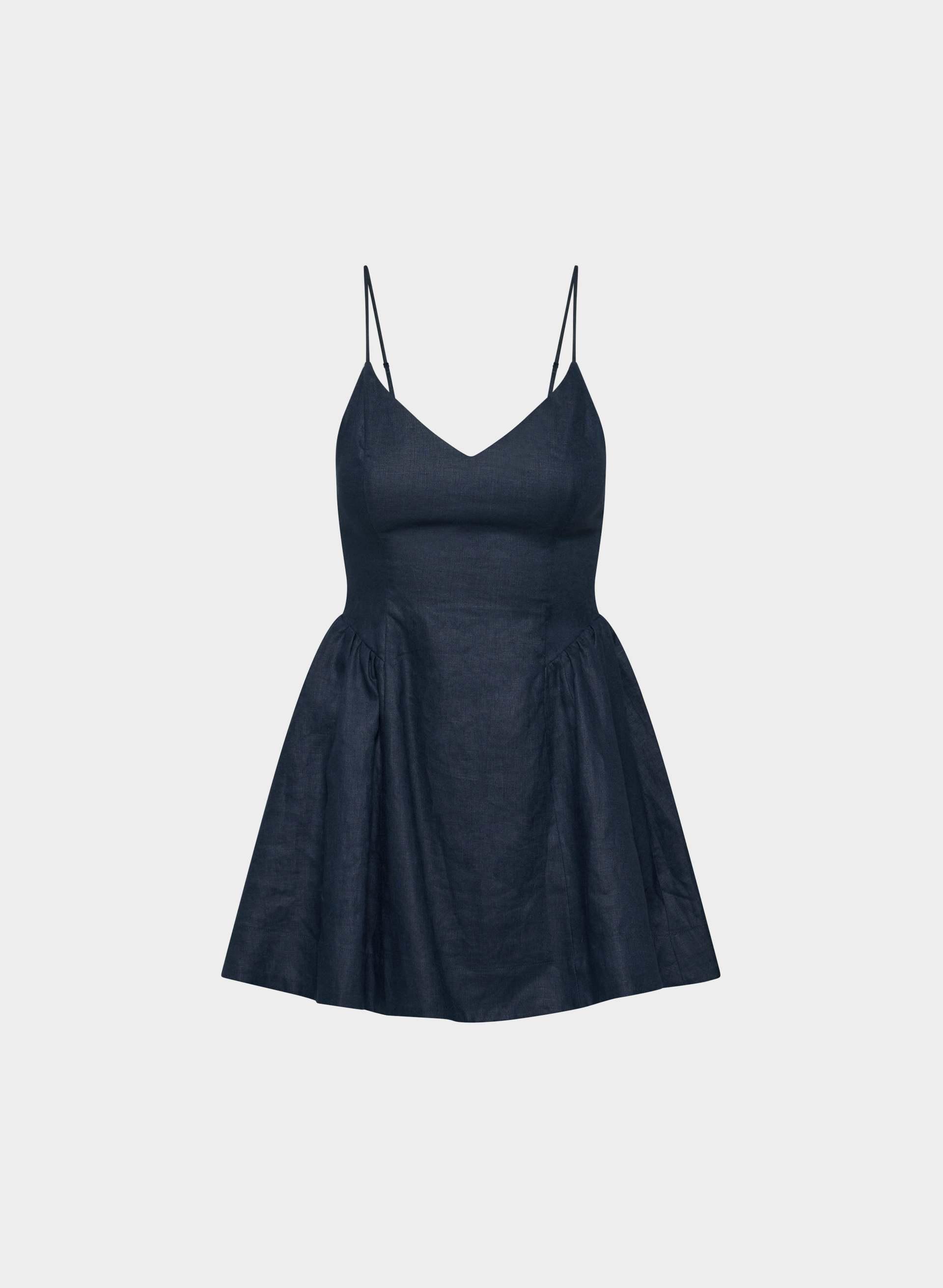 TECHNIQUE LINEN MINI DRESS by WILFRED