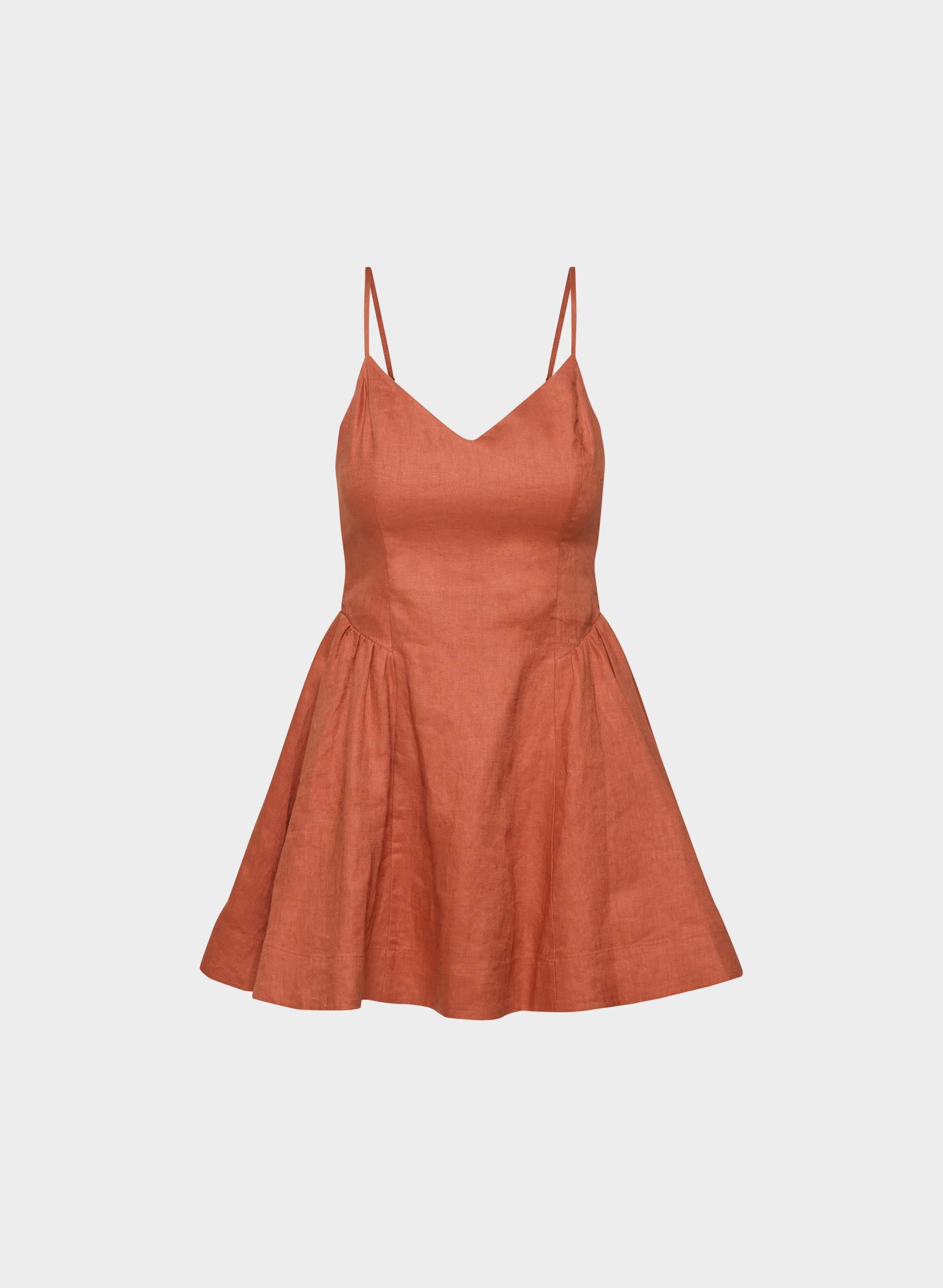 TECHNIQUE LINEN MINI DRESS by WILFRED