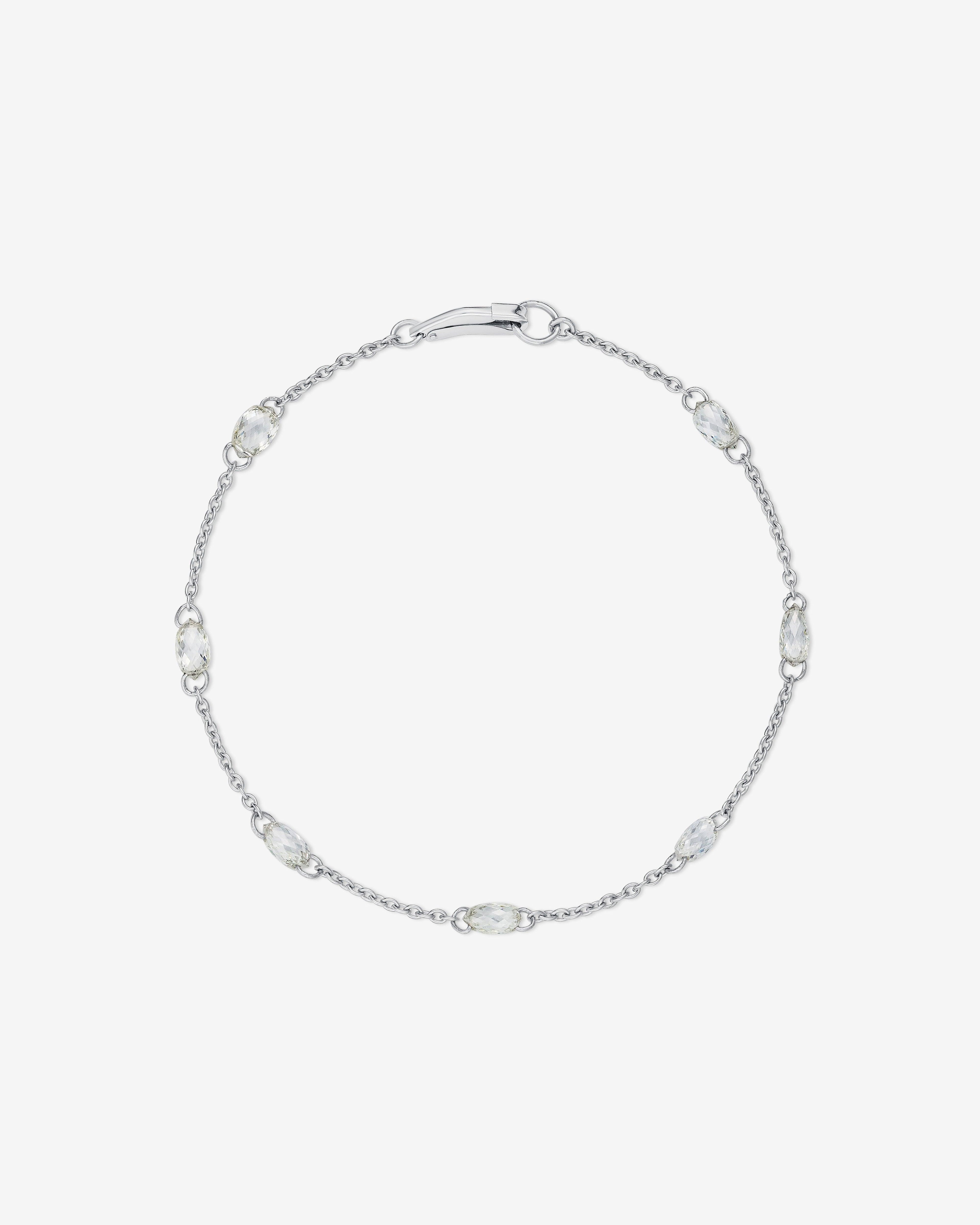 William Welstead  - Bracelet with Briolette Diamonds -  (Platinum) by WILLIAM WELSTEAD